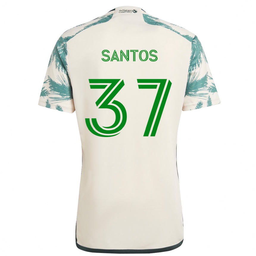 Vaikiškas Noah Santos #37 Smėlio Ruda Išvykos Marškinėliai 2024/25 T-Shirt