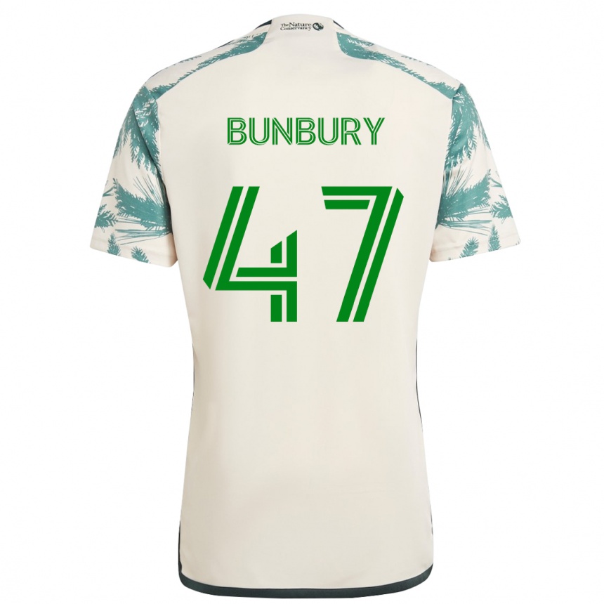 Vaikiškas Mataeo Bunbury #47 Smėlio Ruda Išvykos Marškinėliai 2024/25 T-Shirt