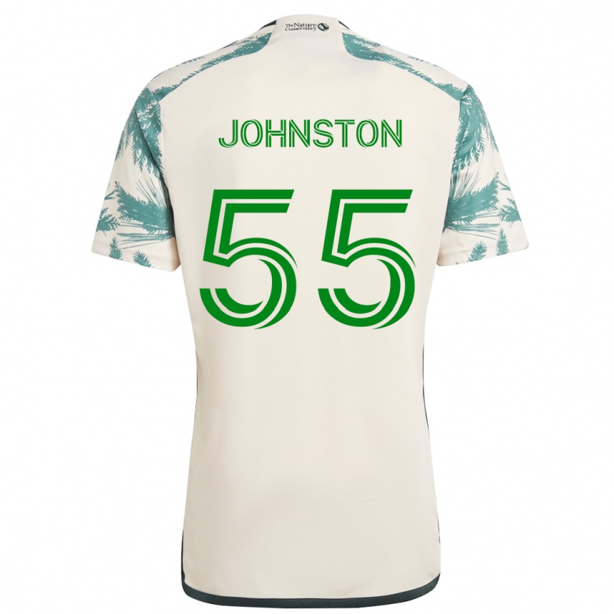 Vaikiškas Malcolm Johnston #55 Smėlio Ruda Išvykos Marškinėliai 2024/25 T-Shirt