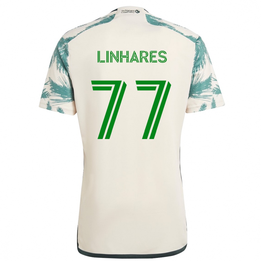 Vaikiškas Kyle Linhares #77 Smėlio Ruda Išvykos Marškinėliai 2024/25 T-Shirt