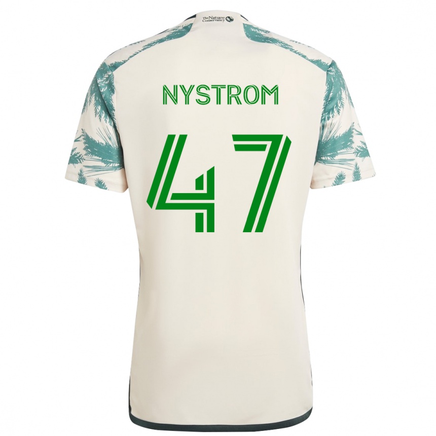 Vaikiškas Maximo Nystrom #47 Smėlio Ruda Išvykos Marškinėliai 2024/25 T-Shirt