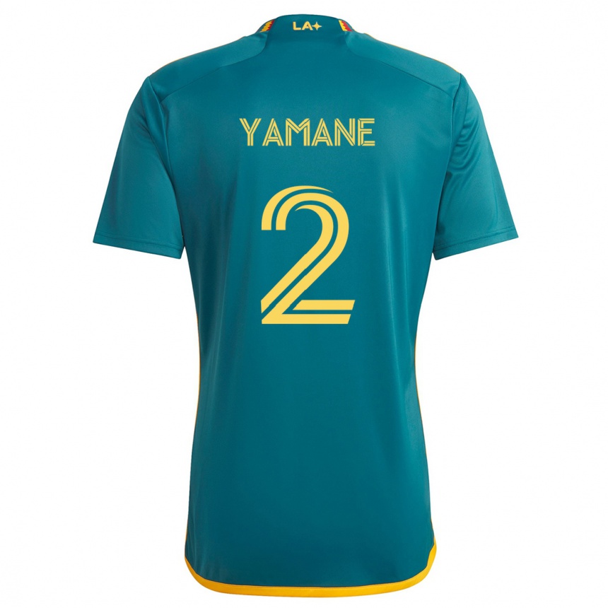 Vaikiškas Miki Yamane #2 Žalia Geltona Išvykos Marškinėliai 2024/25 T-Shirt