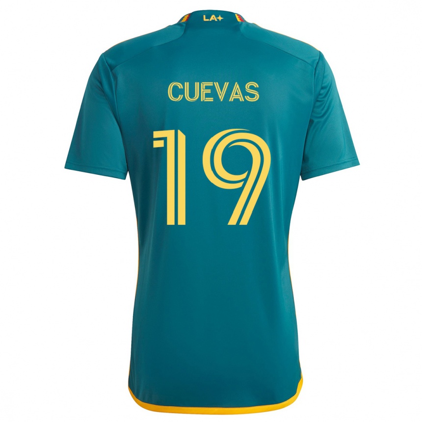 Vaikiškas Mauricio Cuevas #19 Žalia Geltona Išvykos Marškinėliai 2024/25 T-Shirt