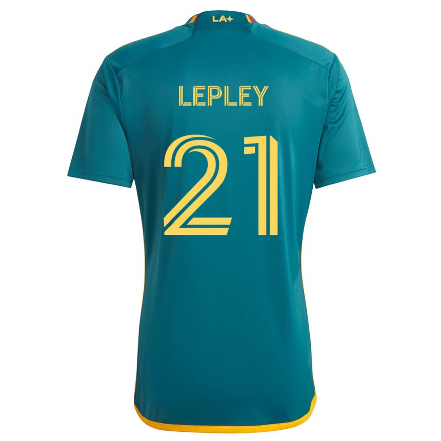 Vaikiškas Tucker Lepley #21 Žalia Geltona Išvykos Marškinėliai 2024/25 T-Shirt