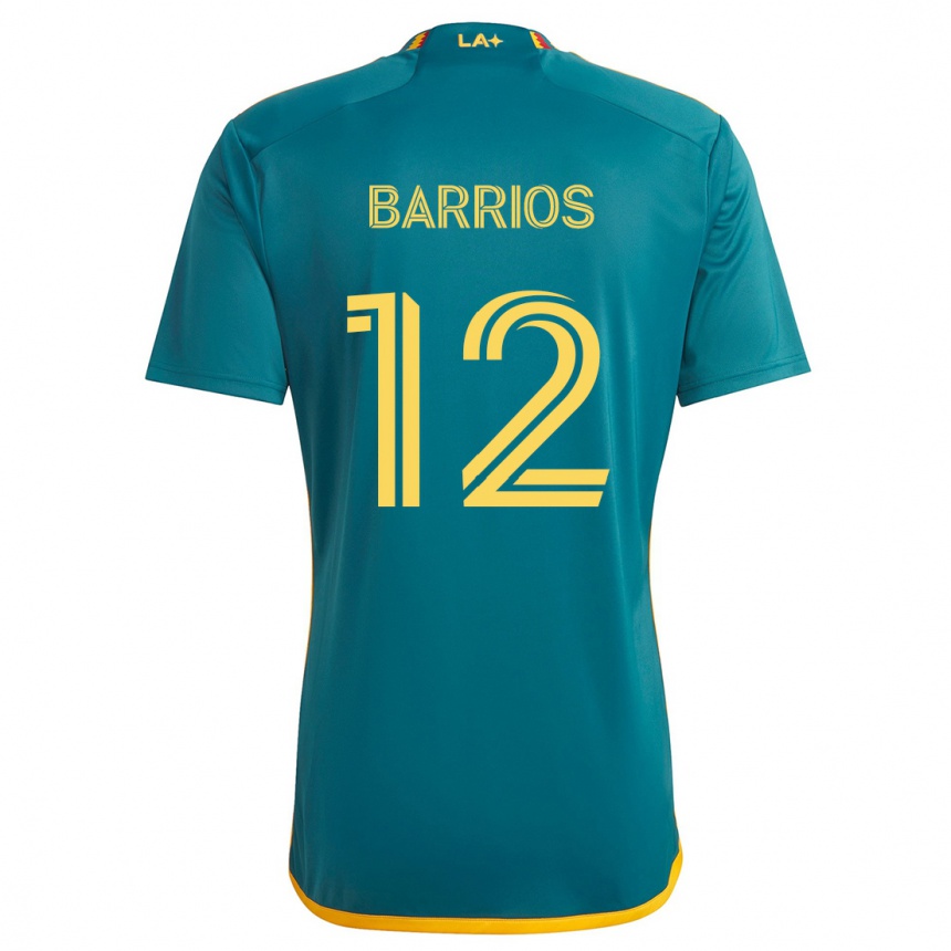 Vaikiškas Michael Barrios #12 Žalia Geltona Išvykos Marškinėliai 2024/25 T-Shirt