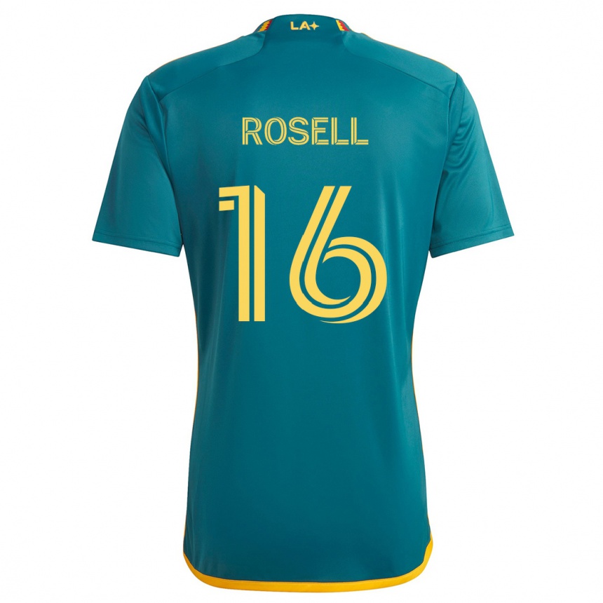 Vaikiškas Uri Rosell #16 Žalia Geltona Išvykos Marškinėliai 2024/25 T-Shirt