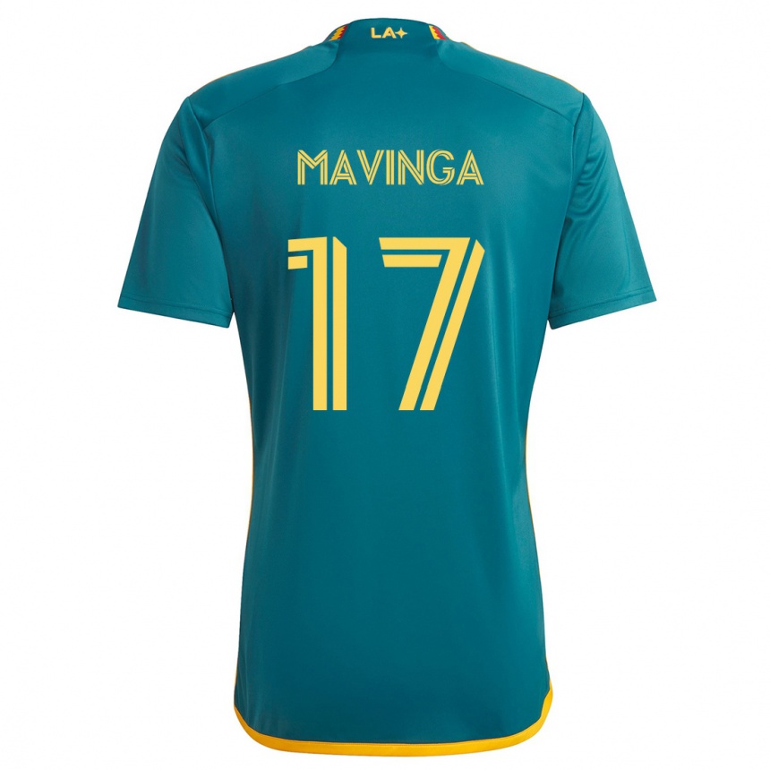 Vaikiškas Chris Mavinga #17 Žalia Geltona Išvykos Marškinėliai 2024/25 T-Shirt