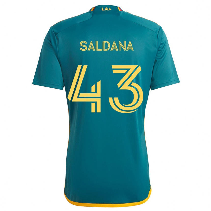 Vaikiškas Adam Saldaña #43 Žalia Geltona Išvykos Marškinėliai 2024/25 T-Shirt