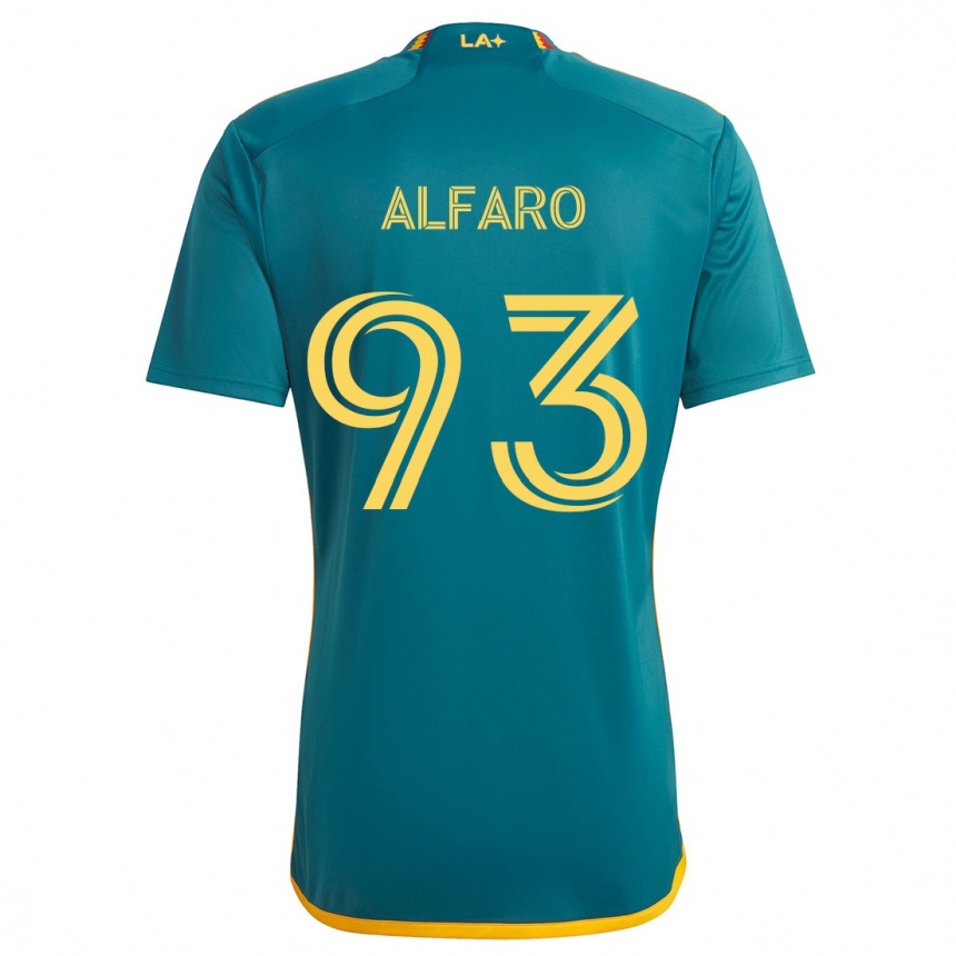 Vaikiškas Tony Alfaro #93 Žalia Geltona Išvykos Marškinėliai 2024/25 T-Shirt