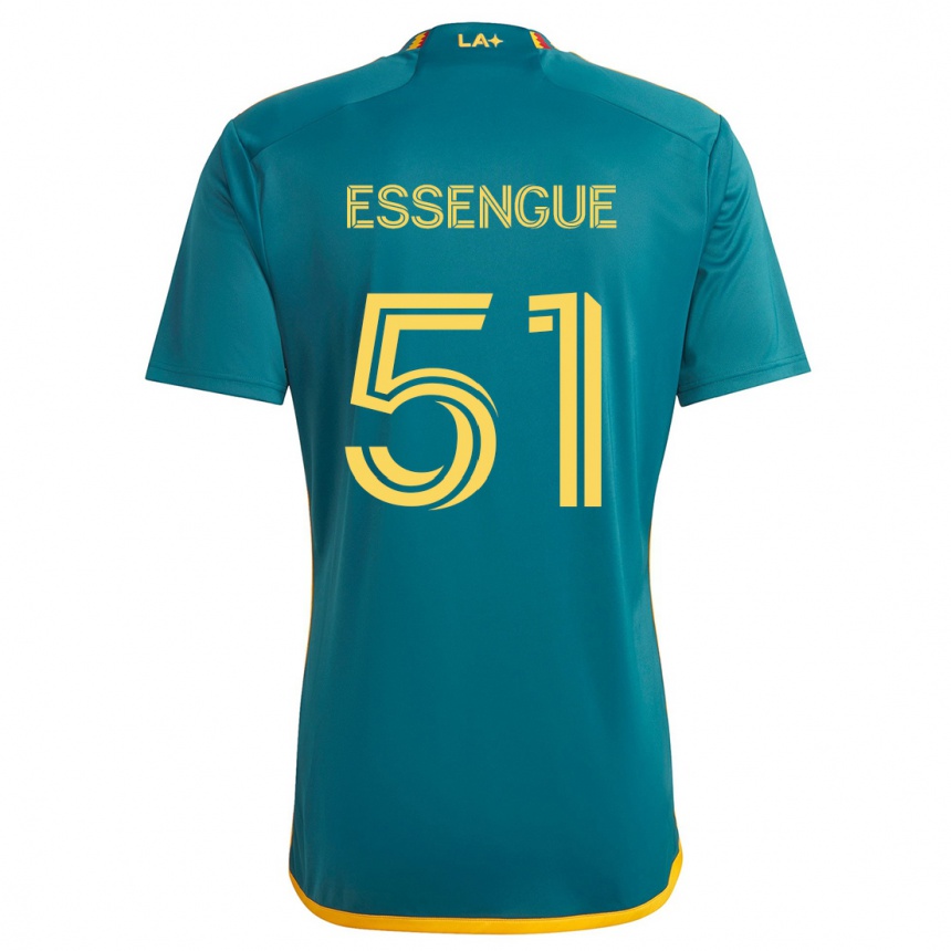 Vaikiškas Ascel Essengue #51 Žalia Geltona Išvykos Marškinėliai 2024/25 T-Shirt