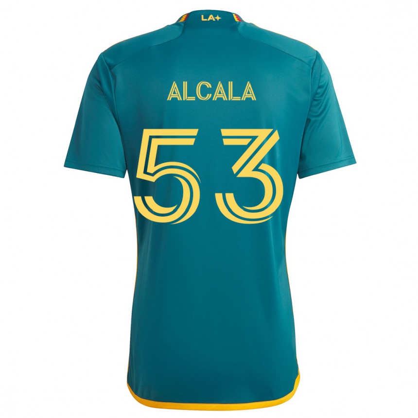 Vaikiškas Álex Alcalá #53 Žalia Geltona Išvykos Marškinėliai 2024/25 T-Shirt