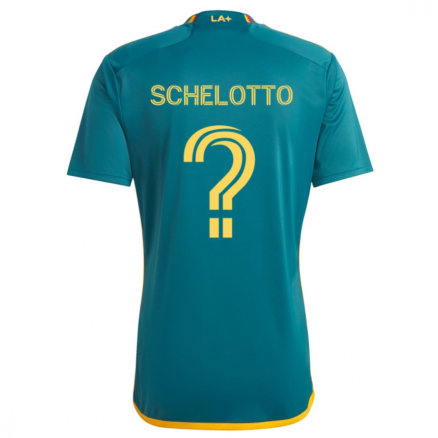 Vaikiškas Nicolas Barros Schelotto #0 Žalia Geltona Išvykos Marškinėliai 2024/25 T-Shirt