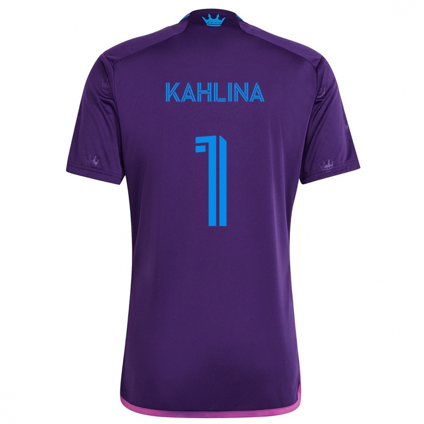 Vaikiškas Kristijan Kahlina #1 Violetinė Mėlyna Išvykos Marškinėliai 2024/25 T-Shirt