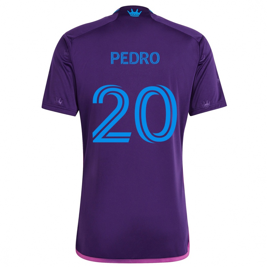 Vaikiškas João Pedro #20 Violetinė Mėlyna Išvykos Marškinėliai 2024/25 T-Shirt