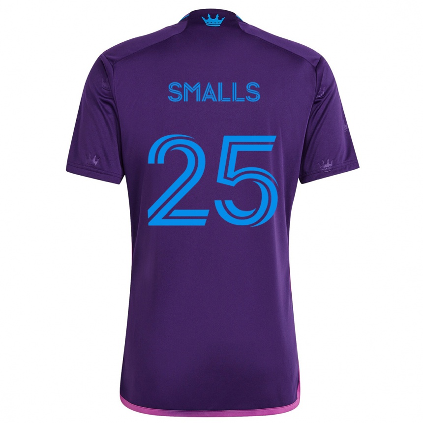 Vaikiškas Tyger Smalls #25 Violetinė Mėlyna Išvykos Marškinėliai 2024/25 T-Shirt