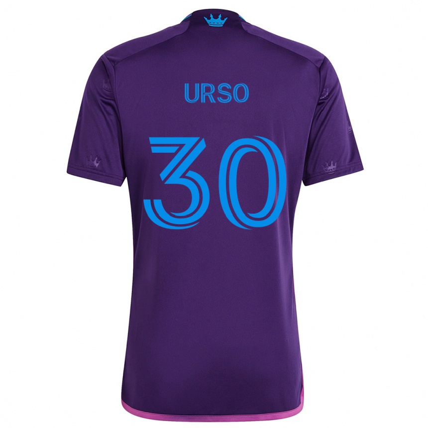 Vaikiškas Júnior Urso #30 Violetinė Mėlyna Išvykos Marškinėliai 2024/25 T-Shirt