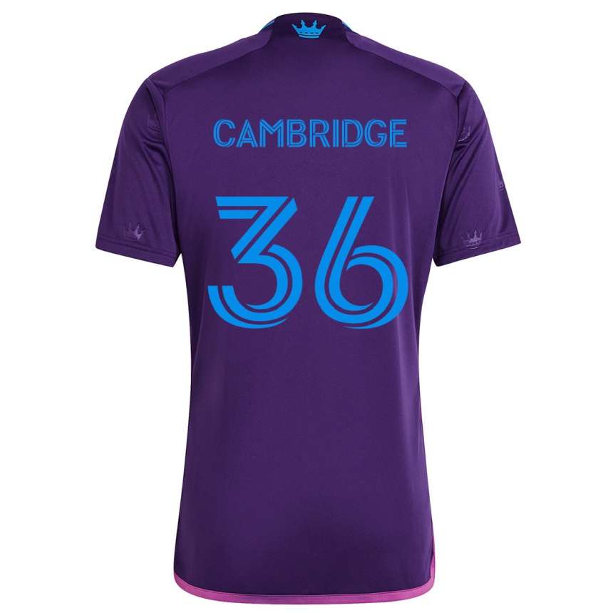 Vaikiškas Brandon Cambridge #36 Violetinė Mėlyna Išvykos Marškinėliai 2024/25 T-Shirt