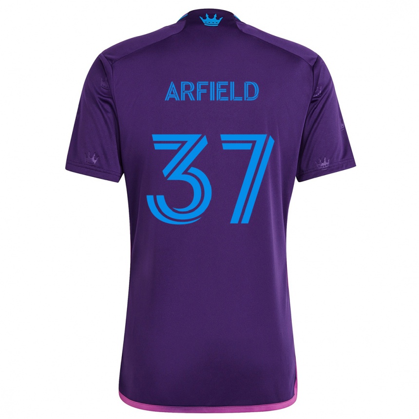 Vaikiškas Scott Arfield #37 Violetinė Mėlyna Išvykos Marškinėliai 2024/25 T-Shirt