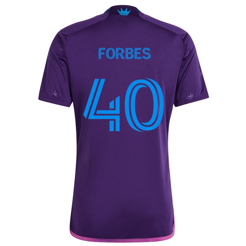 Vaikiškas Jahlane Forbes #40 Violetinė Mėlyna Išvykos Marškinėliai 2024/25 T-Shirt