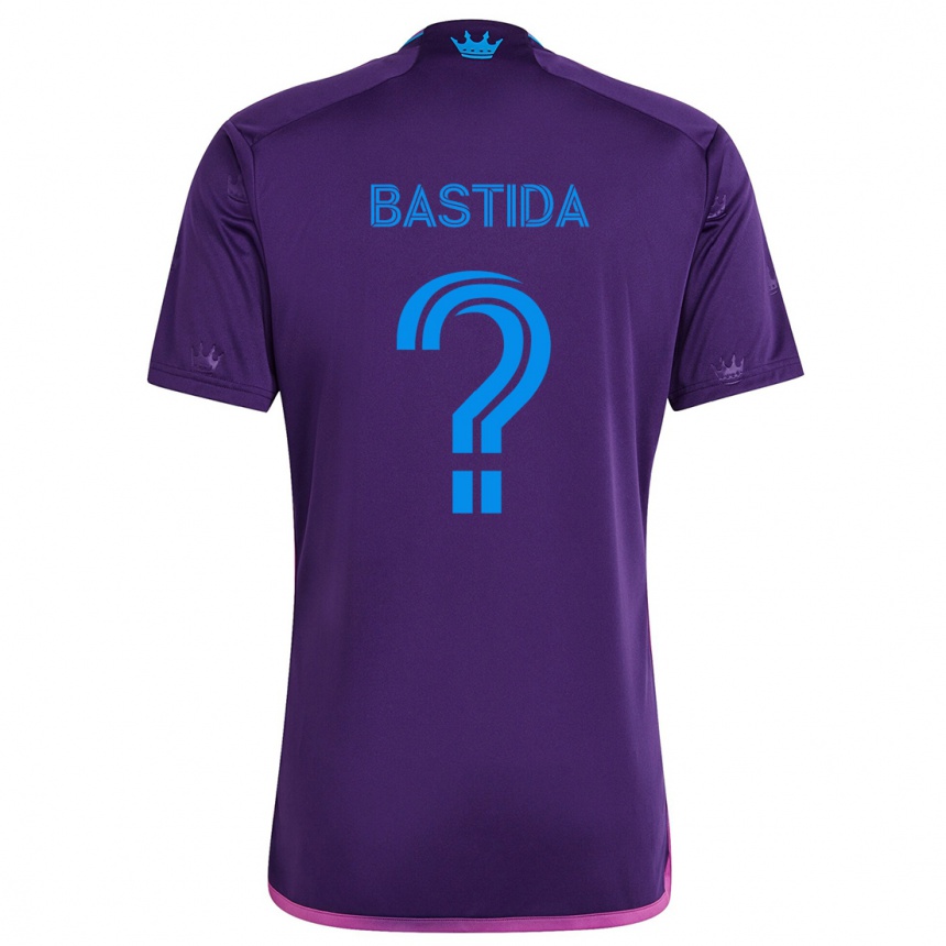 Vaikiškas Juan Martinez-Bastida #0 Violetinė Mėlyna Išvykos Marškinėliai 2024/25 T-Shirt