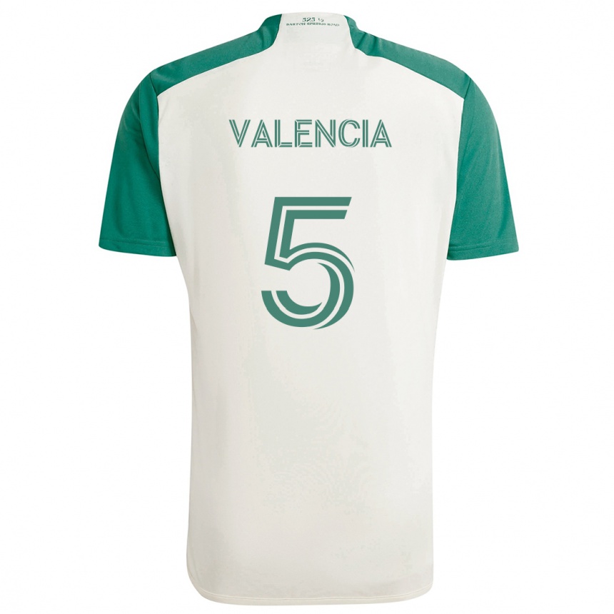 Vaikiškas Jhojan Valencia #5 Įdegio Spalvos Žalia Išvykos Marškinėliai 2024/25 T-Shirt