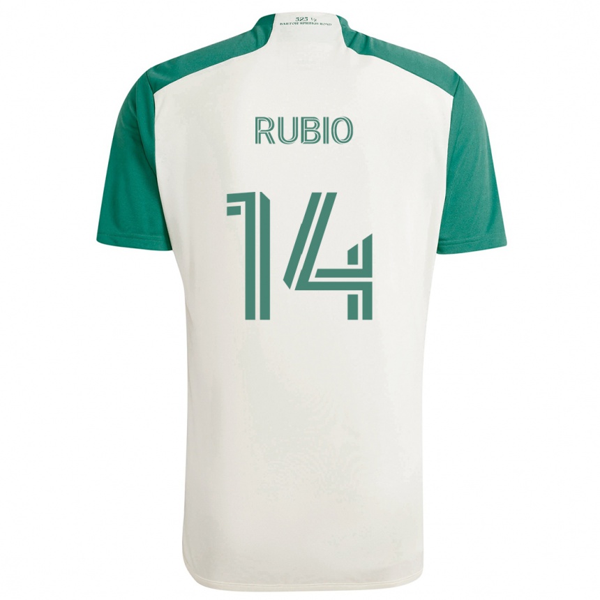 Vaikiškas Diego Rubio #14 Įdegio Spalvos Žalia Išvykos Marškinėliai 2024/25 T-Shirt