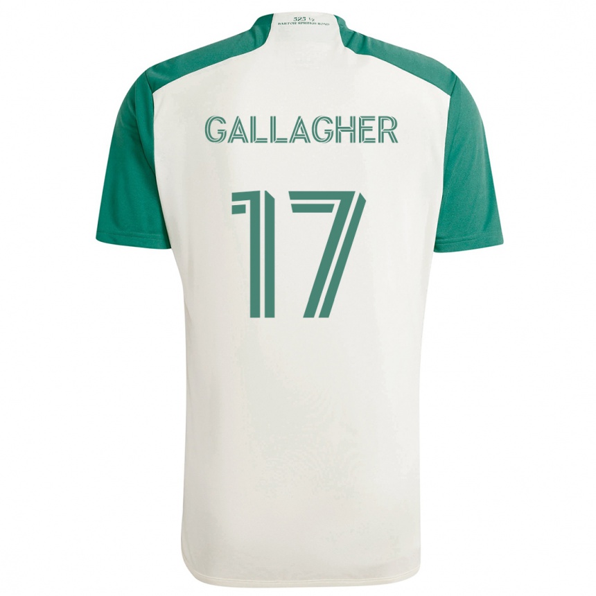 Vaikiškas Jon Gallagher #17 Įdegio Spalvos Žalia Išvykos Marškinėliai 2024/25 T-Shirt