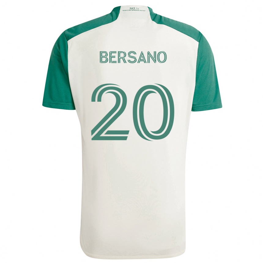 Vaikiškas Matt Bersano #20 Įdegio Spalvos Žalia Išvykos Marškinėliai 2024/25 T-Shirt