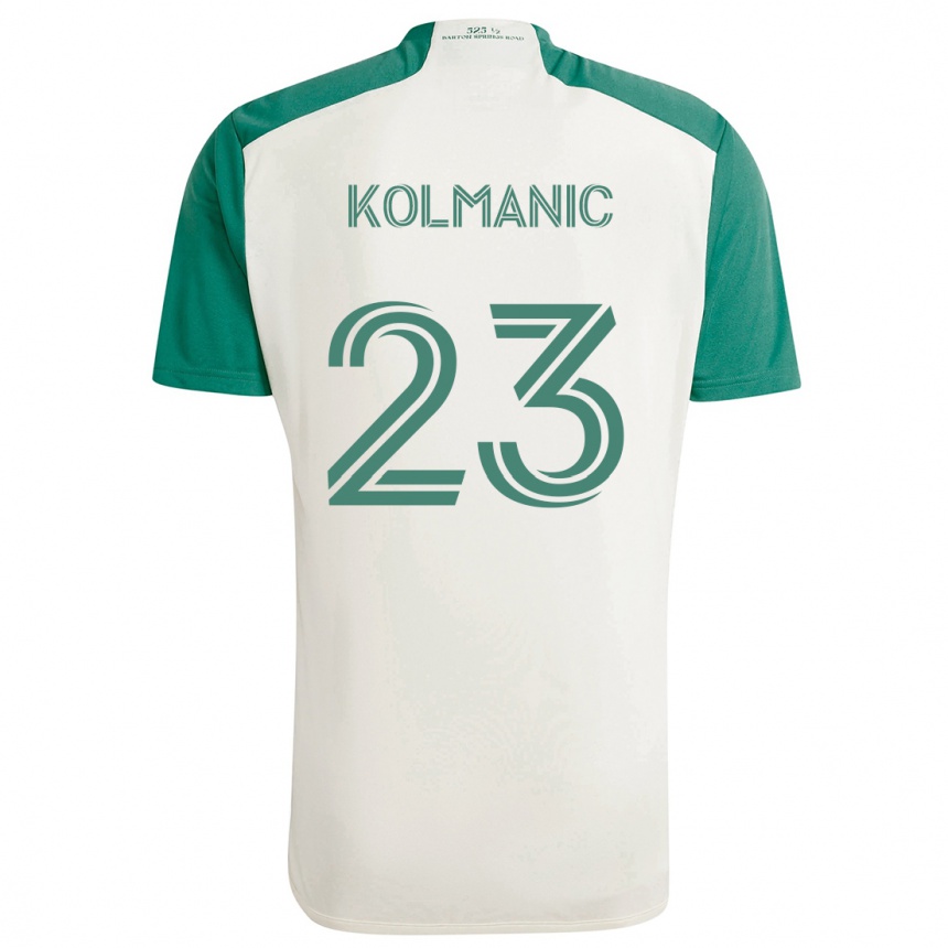 Vaikiškas Zan Kolmanic #23 Įdegio Spalvos Žalia Išvykos Marškinėliai 2024/25 T-Shirt