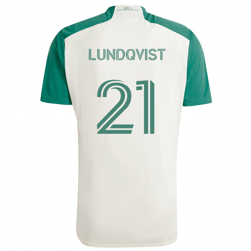 Vaikiškas Adam Lundqvist #21 Įdegio Spalvos Žalia Išvykos Marškinėliai 2024/25 T-Shirt