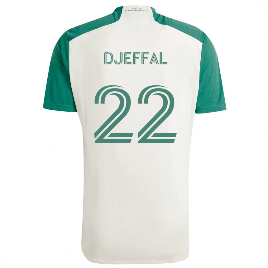 Vaikiškas Sofiane Djeffal #22 Įdegio Spalvos Žalia Išvykos Marškinėliai 2024/25 T-Shirt