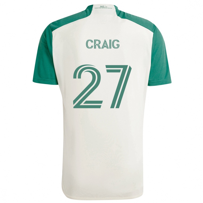 Vaikiškas Brandan Craig #27 Įdegio Spalvos Žalia Išvykos Marškinėliai 2024/25 T-Shirt