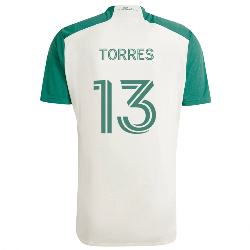 Vaikiškas Leo Torres #13 Įdegio Spalvos Žalia Išvykos Marškinėliai 2024/25 T-Shirt