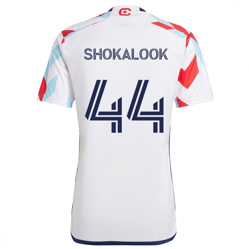 Vaikiškas Jason Shokalook #44 Balta Raudona Mėlyna Išvykos Marškinėliai 2024/25 T-Shirt