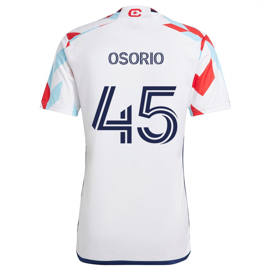 Vaikiškas Harold Osorio #45 Balta Raudona Mėlyna Išvykos Marškinėliai 2024/25 T-Shirt