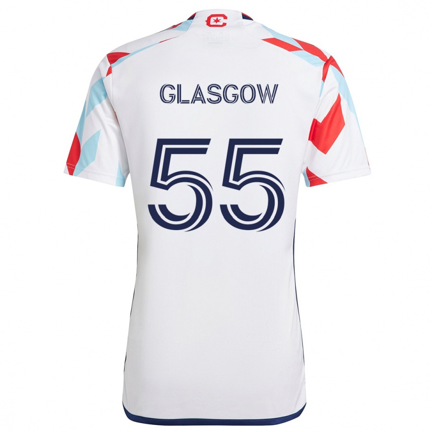 Vaikiškas Omari Glasgow #55 Balta Raudona Mėlyna Išvykos Marškinėliai 2024/25 T-Shirt