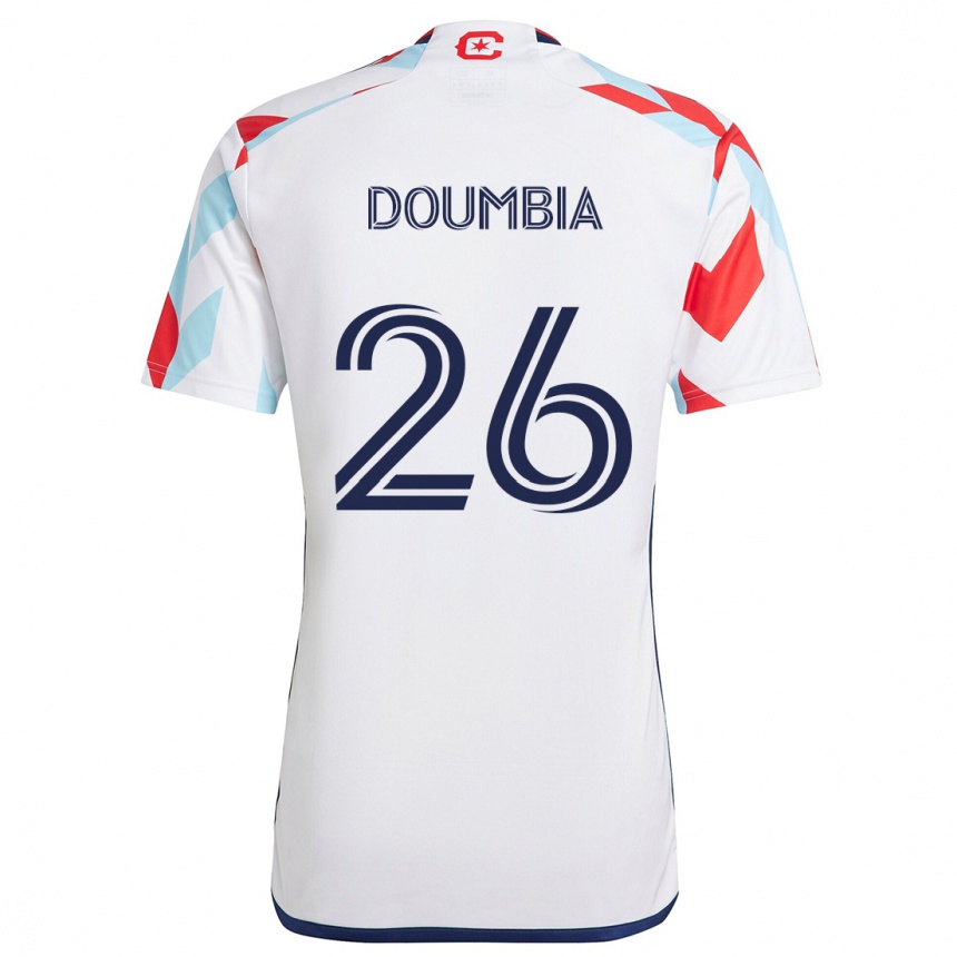 Vaikiškas Ousmane Doumbia #26 Balta Raudona Mėlyna Išvykos Marškinėliai 2024/25 T-Shirt