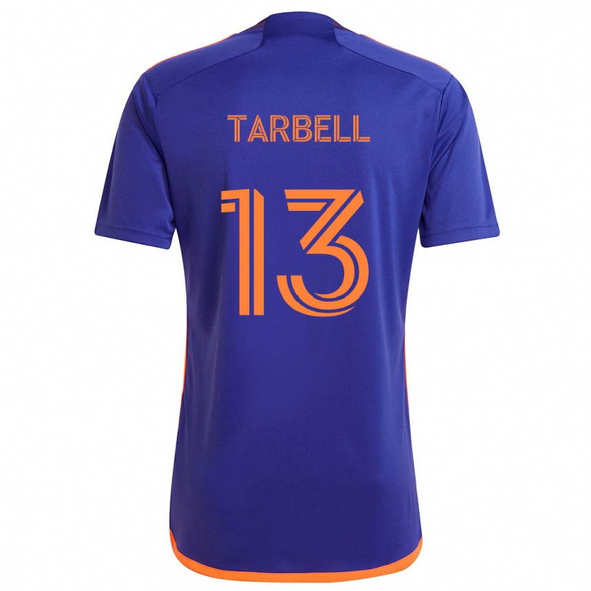 Vaikiškas Andrew Tarbell #13 Violetinė Oranžinė Išvykos Marškinėliai 2024/25 T-Shirt