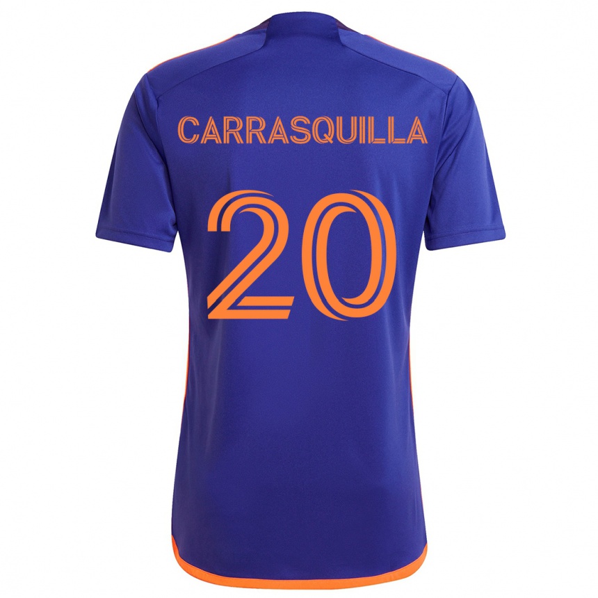 Vaikiškas Adalberto Carrasquilla #20 Violetinė Oranžinė Išvykos Marškinėliai 2024/25 T-Shirt