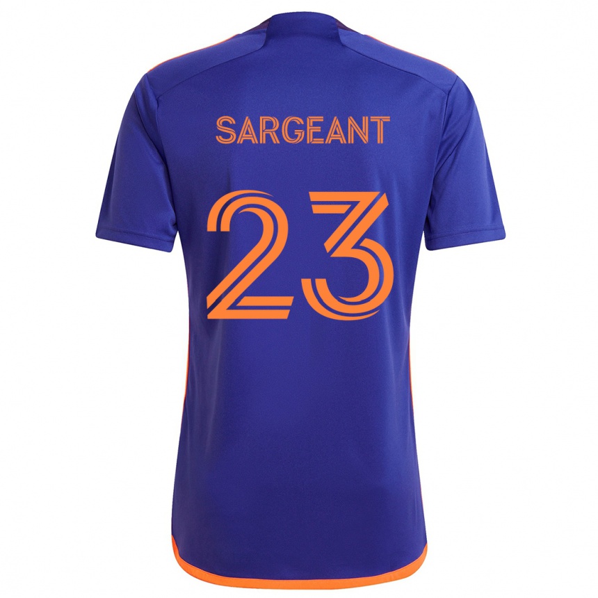 Vaikiškas Kieran Sargeant #23 Violetinė Oranžinė Išvykos Marškinėliai 2024/25 T-Shirt