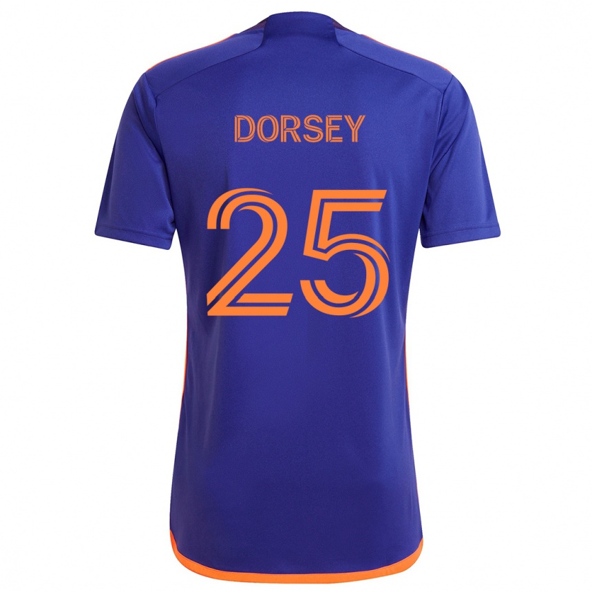 Vaikiškas Griffin Dorsey #25 Violetinė Oranžinė Išvykos Marškinėliai 2024/25 T-Shirt