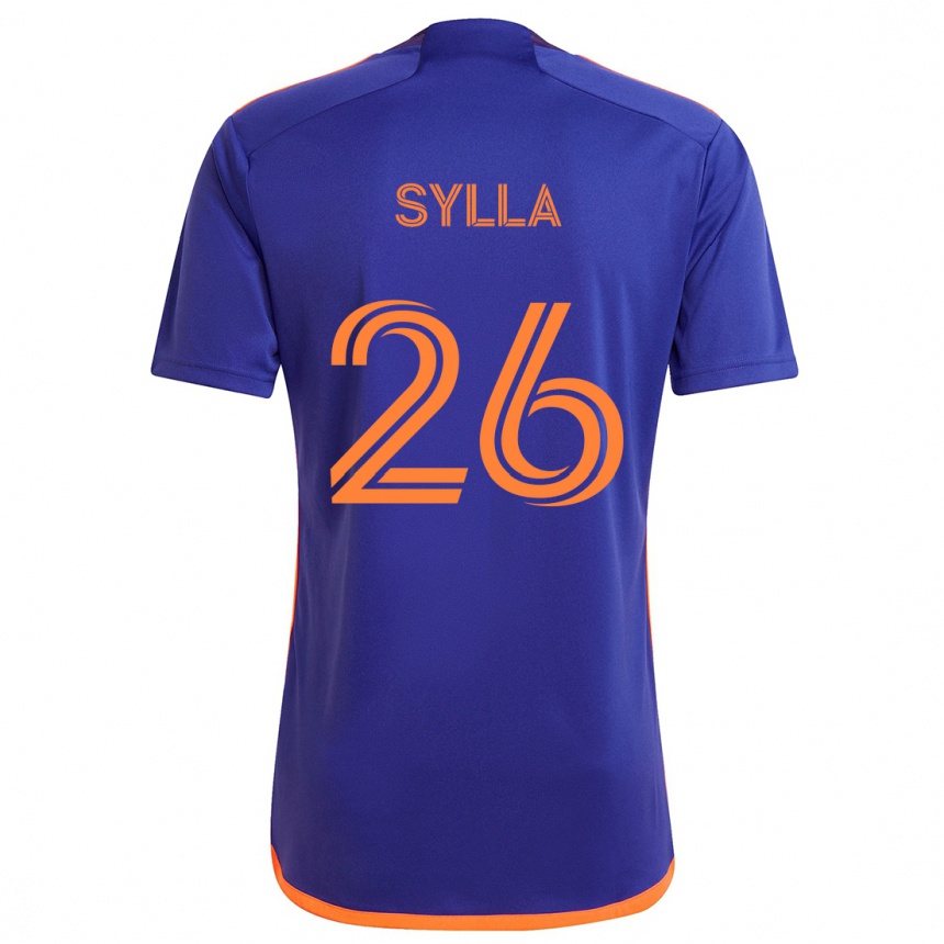 Vaikiškas Ousmane Sylla #26 Violetinė Oranžinė Išvykos Marškinėliai 2024/25 T-Shirt