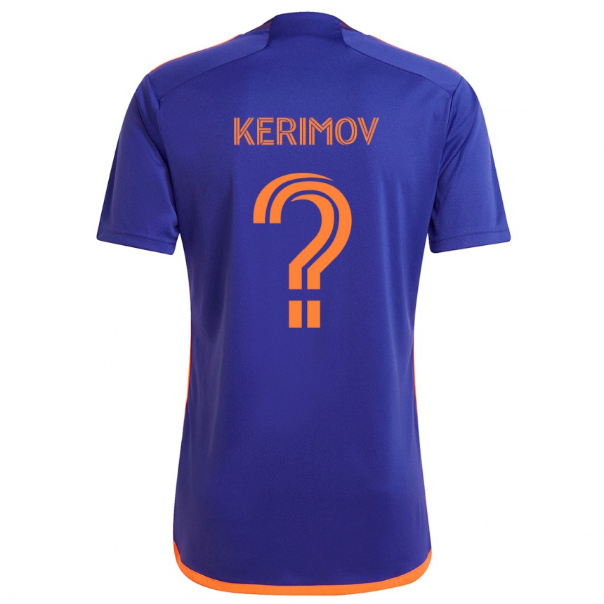 Vaikiškas Roman Kerimov #0 Violetinė Oranžinė Išvykos Marškinėliai 2024/25 T-Shirt