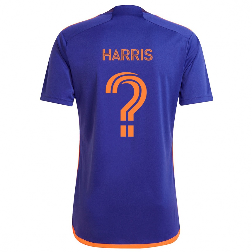 Vaikiškas Micah Harris #0 Violetinė Oranžinė Išvykos Marškinėliai 2024/25 T-Shirt