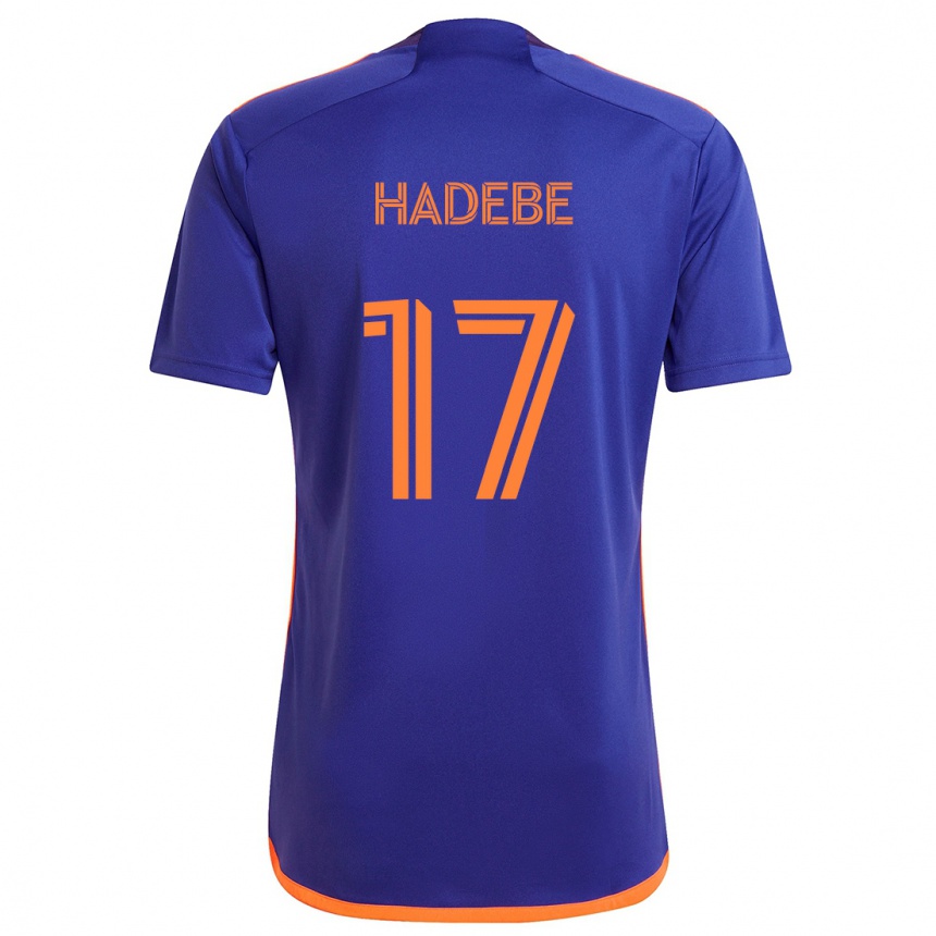 Vaikiškas Teenage Hadebe #17 Violetinė Oranžinė Išvykos Marškinėliai 2024/25 T-Shirt