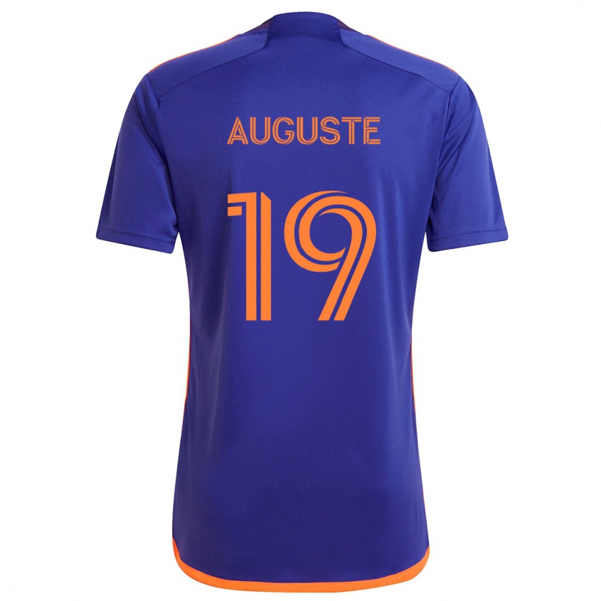 Vaikiškas Charles Auguste #19 Violetinė Oranžinė Išvykos Marškinėliai 2024/25 T-Shirt