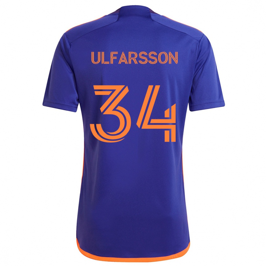 Vaikiškas Thor Úlfarsson #34 Violetinė Oranžinė Išvykos Marškinėliai 2024/25 T-Shirt