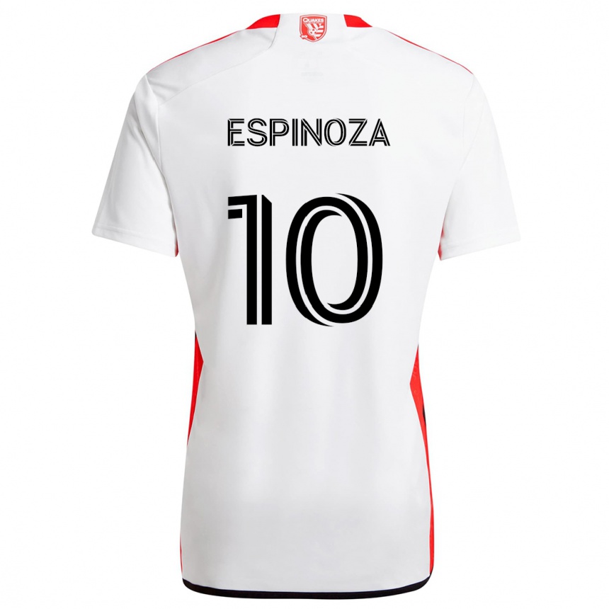 Vaikiškas Cristian Espinoza #10 Balta Raudona Išvykos Marškinėliai 2024/25 T-Shirt