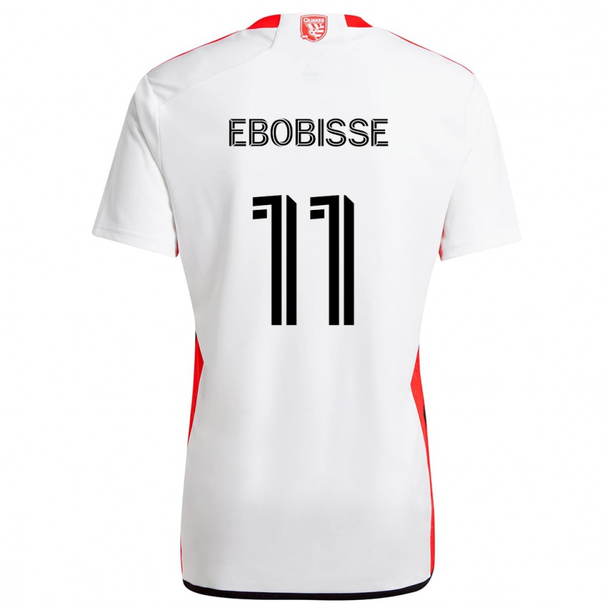 Vaikiškas Jeremy Ebobisse #11 Balta Raudona Išvykos Marškinėliai 2024/25 T-Shirt