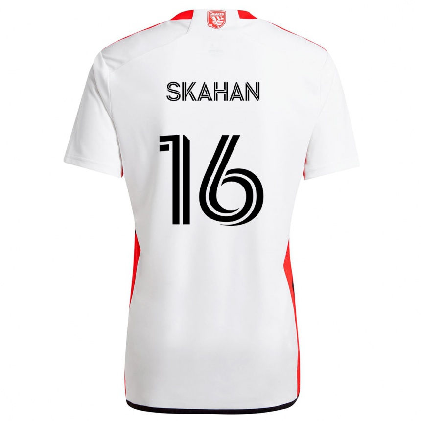 Vaikiškas Jack Skahan #16 Balta Raudona Išvykos Marškinėliai 2024/25 T-Shirt